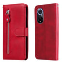For Huawei nova 9 / Honor 50 5G Calf Texture Zipper Horizontal Flip Leather Phone Case(Red)
