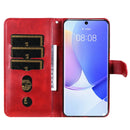 For Huawei nova 9 / Honor 50 5G Calf Texture Zipper Horizontal Flip Leather Phone Case(Red)