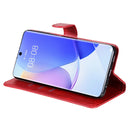 For Huawei nova 9 / Honor 50 5G Calf Texture Zipper Horizontal Flip Leather Phone Case(Red)