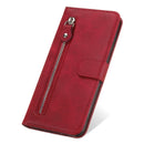 For Huawei nova 9 / Honor 50 5G Calf Texture Zipper Horizontal Flip Leather Phone Case(Red)