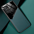 For Xiaomi Redmi Note 11 Pro/11 Pro+ All-inclusive Leather + Organic Glass Protective Case with Metal Iron Sheet(Dark Green)