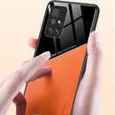 For Xiaomi Redmi Note 11 Pro/11 Pro+ All-inclusive Leather + Organic Glass Protective Case with Metal Iron Sheet(Dark Green)