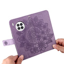 For Huawei nova 8i / Honor 50 Lite 7-petal Flowers Embossed Flip Leather Phone Case with Holder & Card Slots(Light Purple)