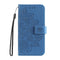 For Huawei nova 8i / Honor 50 Lite 7-petal Flowers Embossed Flip Leather Phone Case with Holder & Card Slots(Blue)