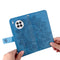 For Huawei nova 8i / Honor 50 Lite 7-petal Flowers Embossed Flip Leather Phone Case with Holder & Card Slots(Blue)