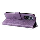 For Huawei nova 9 / Honor 50 7-petal Flowers Embossed Flip Leather Phone Case with Holder & Card Slots(Light Purple)