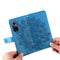 For Huawei nova 9 / Honor 50 7-petal Flowers Embossed Flip Leather Phone Case with Holder & Card Slots(Blue)