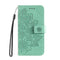For Huawei nova 9 / Honor 50 7-petal Flowers Embossed Flip Leather Phone Case with Holder & Card Slots(Green)