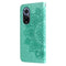 For Huawei nova 9 / Honor 50 7-petal Flowers Embossed Flip Leather Phone Case with Holder & Card Slots(Green)