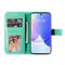 For Huawei nova 9 / Honor 50 7-petal Flowers Embossed Flip Leather Phone Case with Holder & Card Slots(Green)