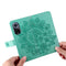 For Huawei nova 9 / Honor 50 7-petal Flowers Embossed Flip Leather Phone Case with Holder & Card Slots(Green)