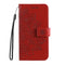 For Huawei nova 9 / Honor 50 7-petal Flowers Embossed Flip Leather Phone Case with Holder & Card Slots(Red)