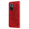 For Huawei nova 9 / Honor 50 7-petal Flowers Embossed Flip Leather Phone Case with Holder & Card Slots(Red)