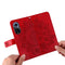 For Huawei nova 9 / Honor 50 7-petal Flowers Embossed Flip Leather Phone Case with Holder & Card Slots(Red)