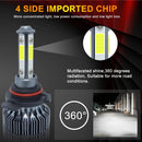 1 Pair V7 9012 DC9-36V / 22W / 2200LM / 6000K IP68 Car LED COB Lamp Beads Headlight(White Light)