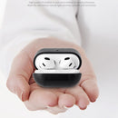 Crazy Horse Texture Earphone Protective Case with Hang Buckle For AirPods 3(Coffee)