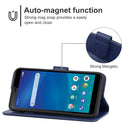 Leather Phone Case For ZTE Blade L210(Blue)