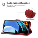 Leather Phone Case For Xiaomi Redmi 9C NFC(Red)