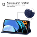 Leather Phone Case For Xiaomi Redmi 9C NFC(Blue)