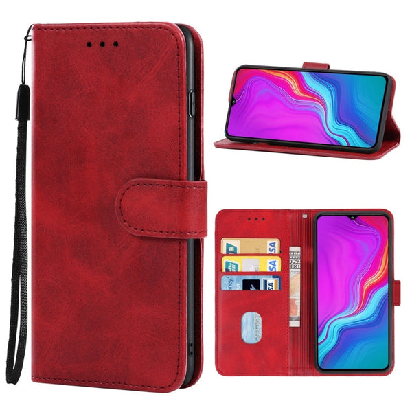 Leather Phone Case For Tecno Spark Go 2020(Red)