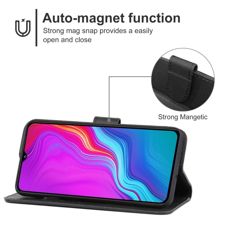Leather Phone Case For Tecno Spark Go 2020(Black)