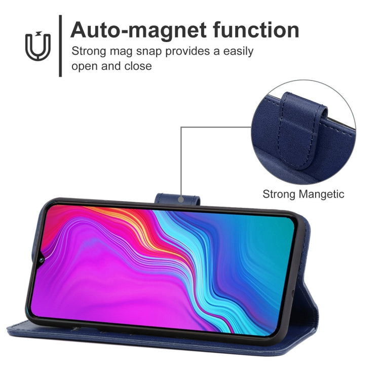 Leather Phone Case For Tecno Spark Go 2020(Blue)