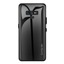 For Galaxy Note 9 Texture Gradient Glass Protective Case(Black)