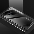For Galaxy Note 9 Texture Gradient Glass Protective Case(Black)