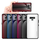 For Galaxy Note 9 Texture Gradient Glass Protective Case(Black)