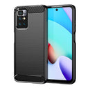 For Xiaomi Redmi Note 11 Brushed Texture Carbon Fiber TPU Phone Case(Black)