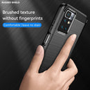 For Xiaomi Redmi Note 11 Brushed Texture Carbon Fiber TPU Phone Case(Black)