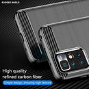 For Xiaomi Redmi Note 11 Brushed Texture Carbon Fiber TPU Phone Case(Black)
