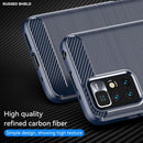 For Xiaomi Redmi Note 11 Brushed Texture Carbon Fiber TPU Phone Case(Blue)