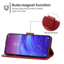 Leather Phone Case For TCL 20L(Red)