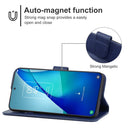 Leather Phone Case For TCL 20L+(Blue)