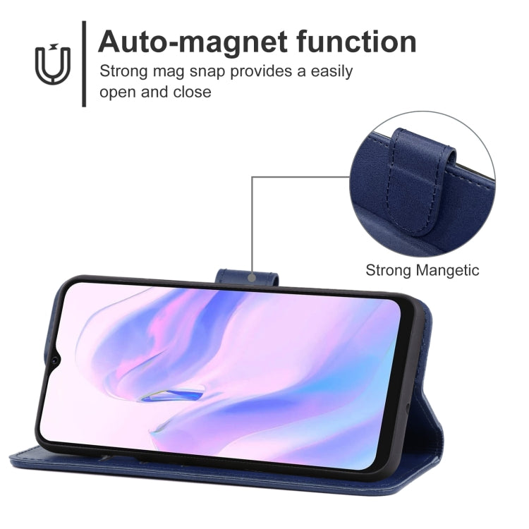 Leather Phone Case For Blackview A70(Blue)