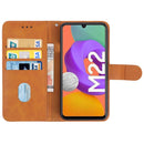 For Samsung Galaxy M22 / A22 4G Leather Phone Case(Brown)