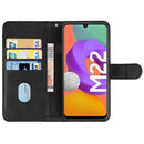 For Samsung Galaxy M22 / A22 4G Leather Phone Case(Black)