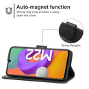 For Samsung Galaxy M22 / A22 4G Leather Phone Case(Black)