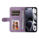 For OPPO Realme GT NEO2 Skin Feel Life Tree Metal Button Horizontal Flip Leather Phone Case(Purple)