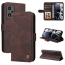 For OPPO Realme GT NEO2 Skin Feel Life Tree Metal Button Horizontal Flip Leather Phone Case(Brown)