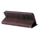 For OPPO Realme GT NEO2 Skin Feel Life Tree Metal Button Horizontal Flip Leather Phone Case(Brown)