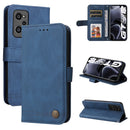 For OPPO Realme GT NEO2 Skin Feel Life Tree Metal Button Horizontal Flip Leather Phone Case(Blue)
