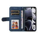 For OPPO Realme GT NEO2 Skin Feel Life Tree Metal Button Horizontal Flip Leather Phone Case(Blue)