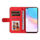 For Huawei Nova 8i / Honor 50 Lite Skin Feel Life Tree Metal Button Horizontal Flip Leather Phone Case(Red)