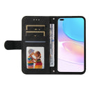 For Huawei Nova 8i / Honor 50 Lite Skin Feel Life Tree Metal Button Horizontal Flip Leather Phone Case(Black)