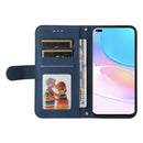 For Huawei Nova 8i / Honor 50 Lite Skin Feel Life Tree Metal Button Horizontal Flip Leather Phone Case(Blue)