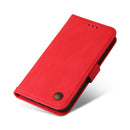 For Samsung Galaxy S22 Skin Feel Life Tree Metal Button Horizontal Flip Leather Phone Case(Red)