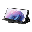 For Samsung Galaxy S22 Skin Feel Life Tree Metal Button Horizontal Flip Leather Phone Case(Black)