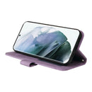 For Samsung Galaxy S22 Ultra Skin Feel Life Tree Metal Button Horizontal Flip Leather Phone Case(Purple)